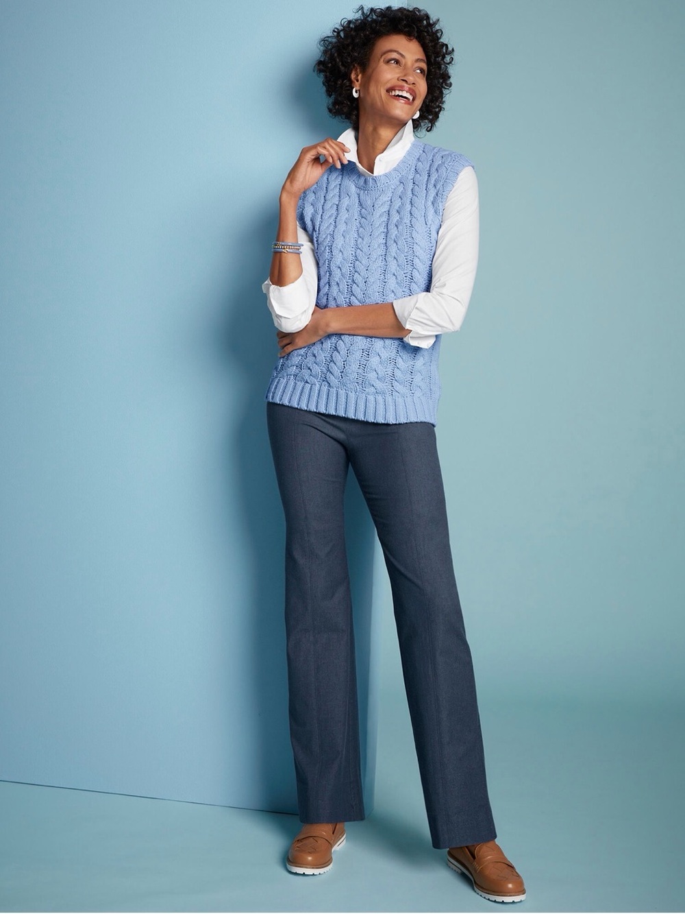 TALBOTS PORTLAND TROUSER - FAUX DENIM Size 14
